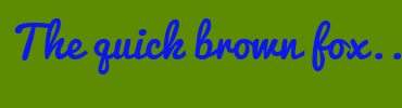 Image with Font Color 0B19EC and Background Color 5D8C02